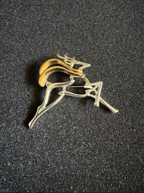 Vintage Danecraft Reindeer Pin Brooch